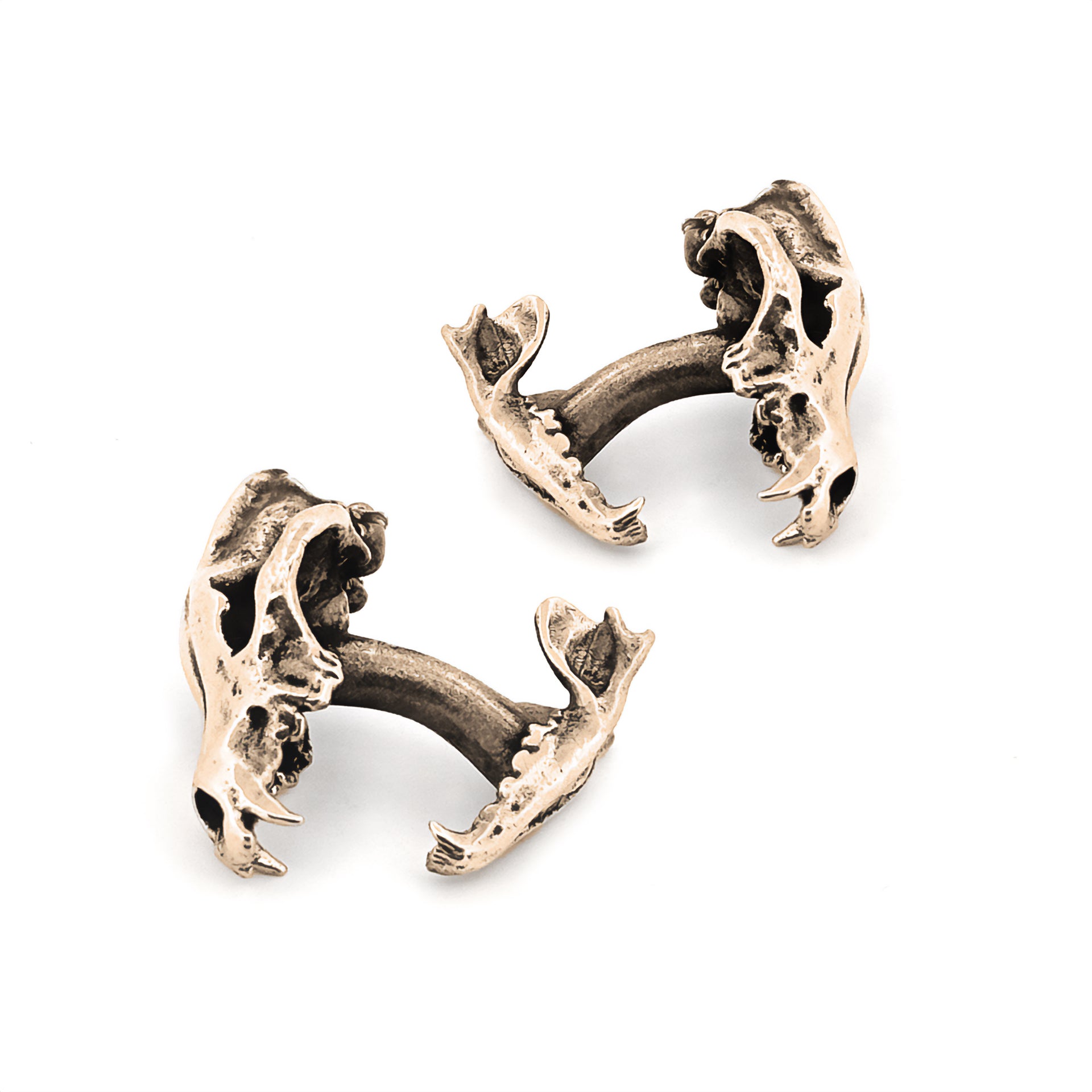 Gray Wolf Cufflink Set – Fire Bone