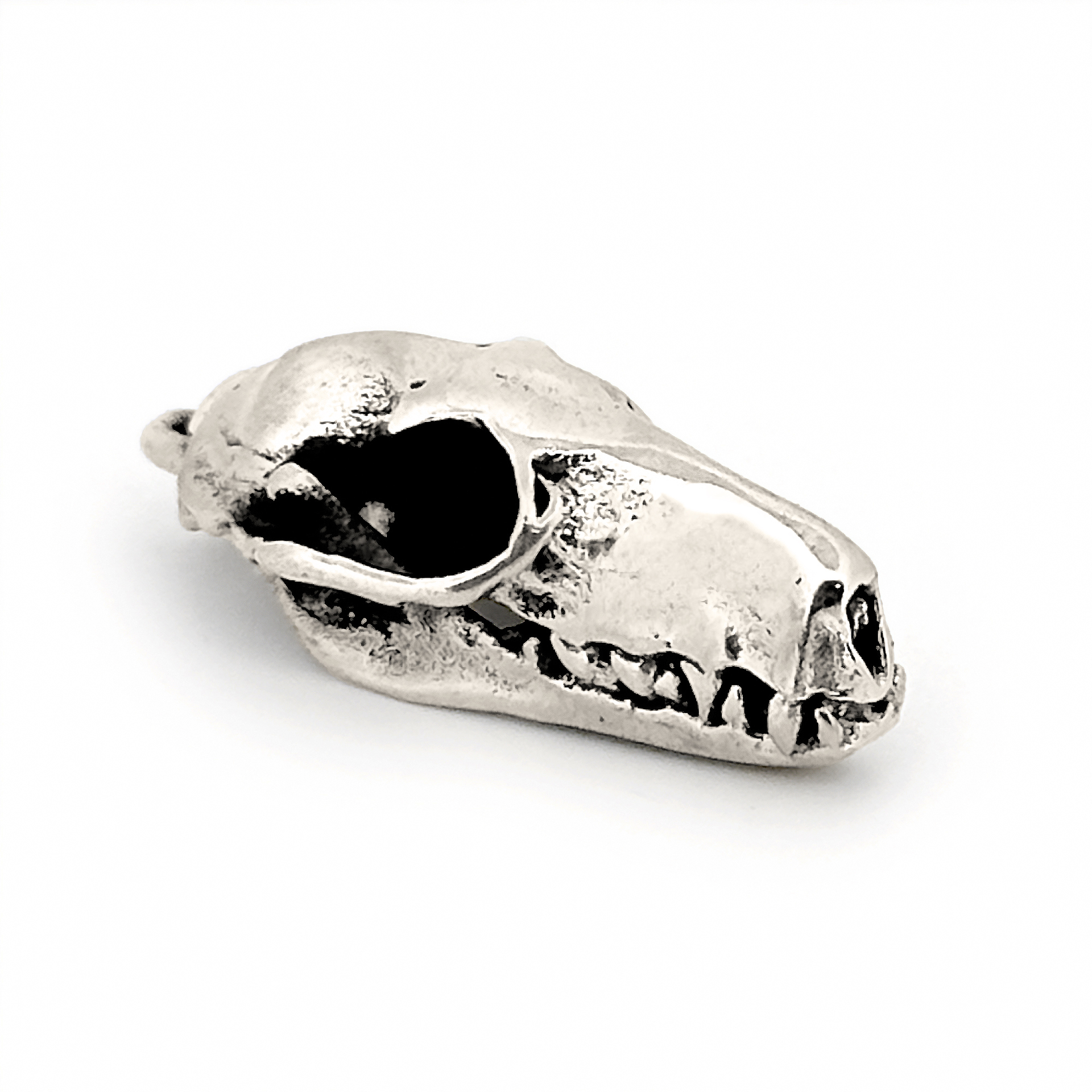 Hammer-Headed Bat Skull Pendant by Fire & Bone