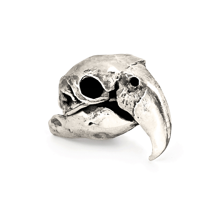 Sterling Silver Scarlet Macaw Skull Pendant by Fire & Bone