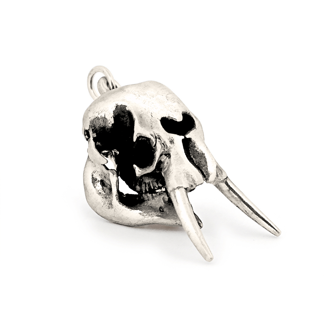 Sterling Silver African Forest Elephant Skull Pendant by Fire & Bone