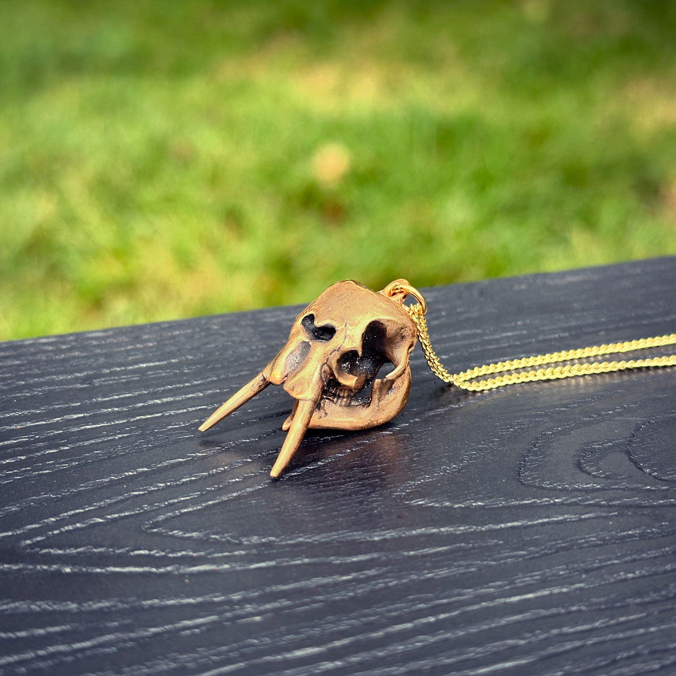 African Forest Elephant Skull Pendant by Fire & Bone