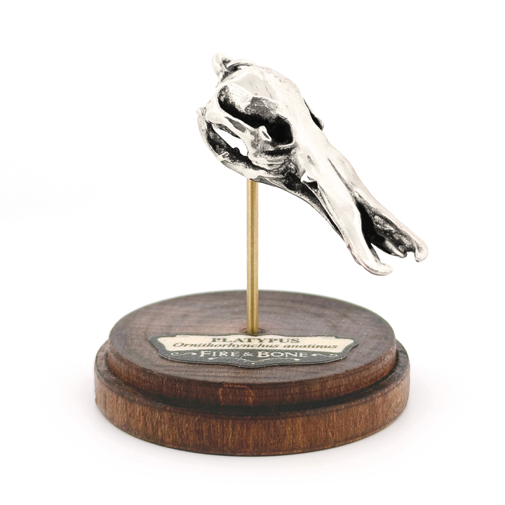 Sterling Silver Platypus Skull Pendant by Fire & Bone