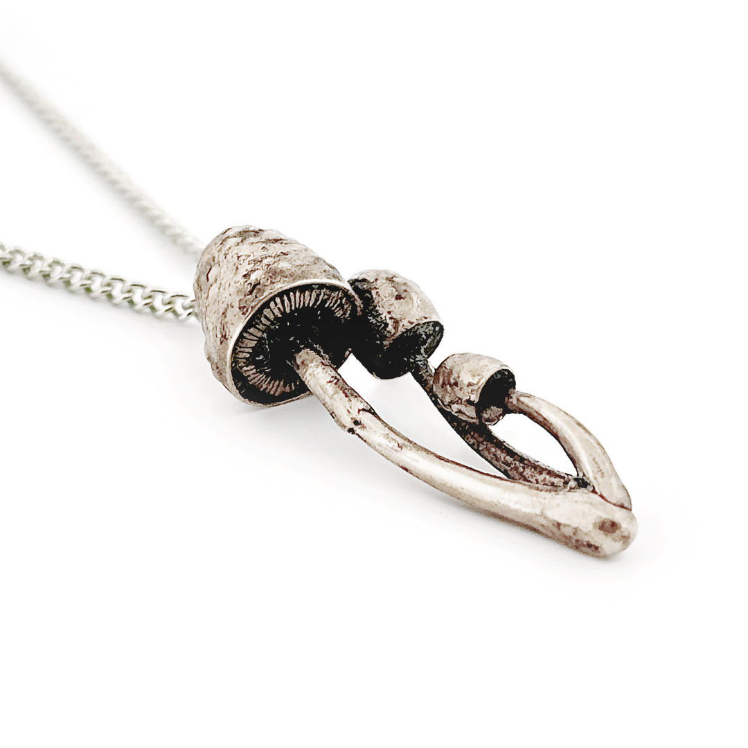 Gold Cap Mushroom Pendant