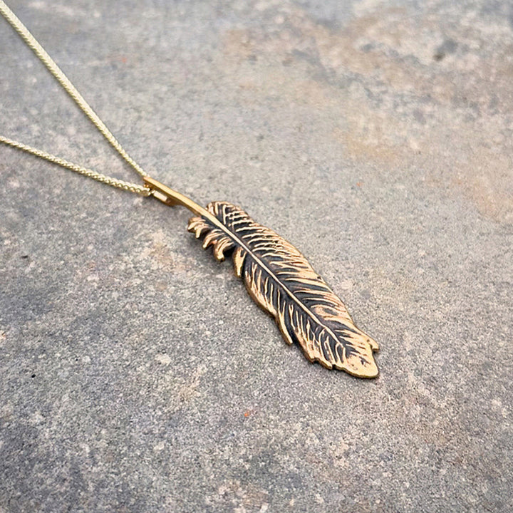 Red-Tailed Hawk Feather Pendant