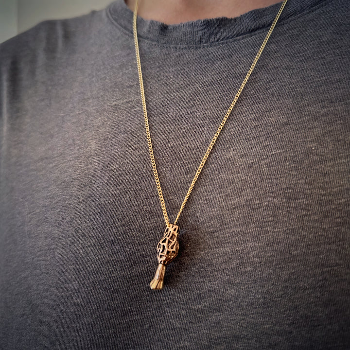 Morel Mushroom Pendant