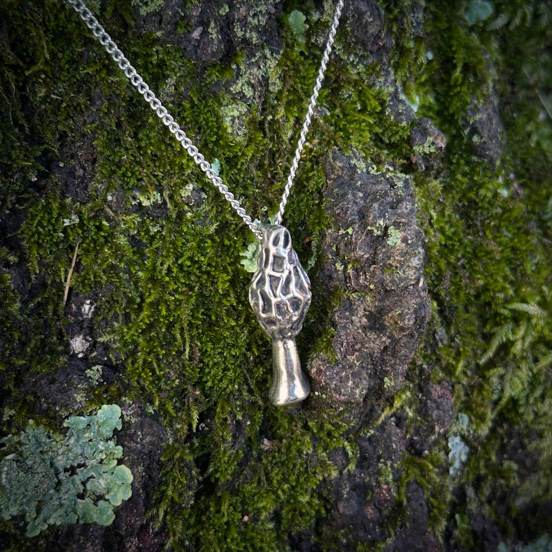 Morel Mushroom Pendant