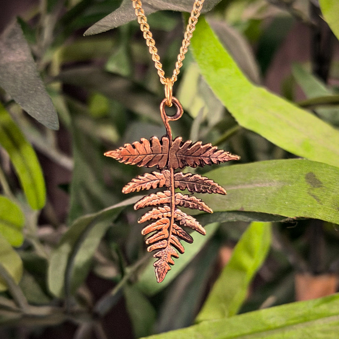 Autumn Fern Frond Pendant