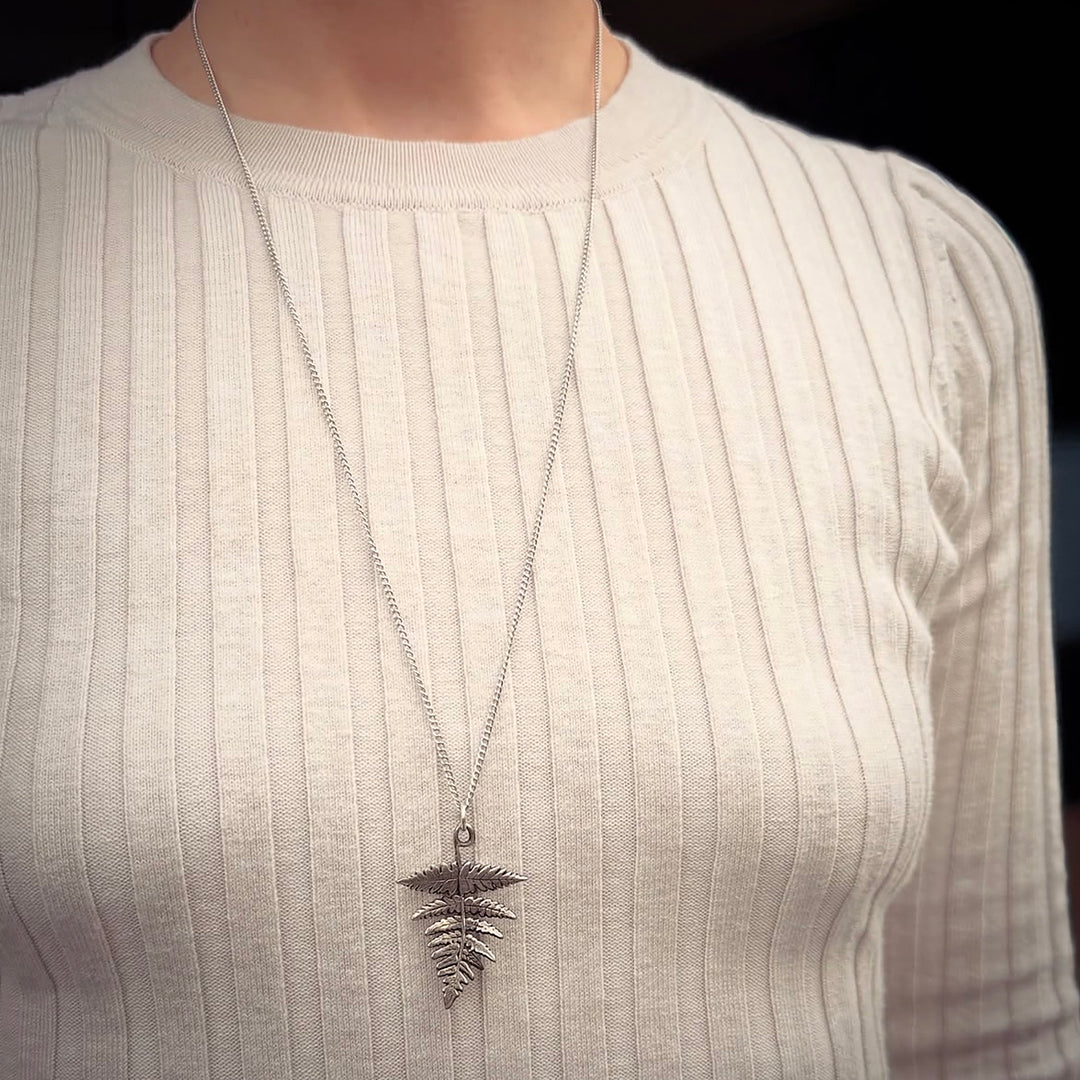 Autumn Fern Frond Pendant