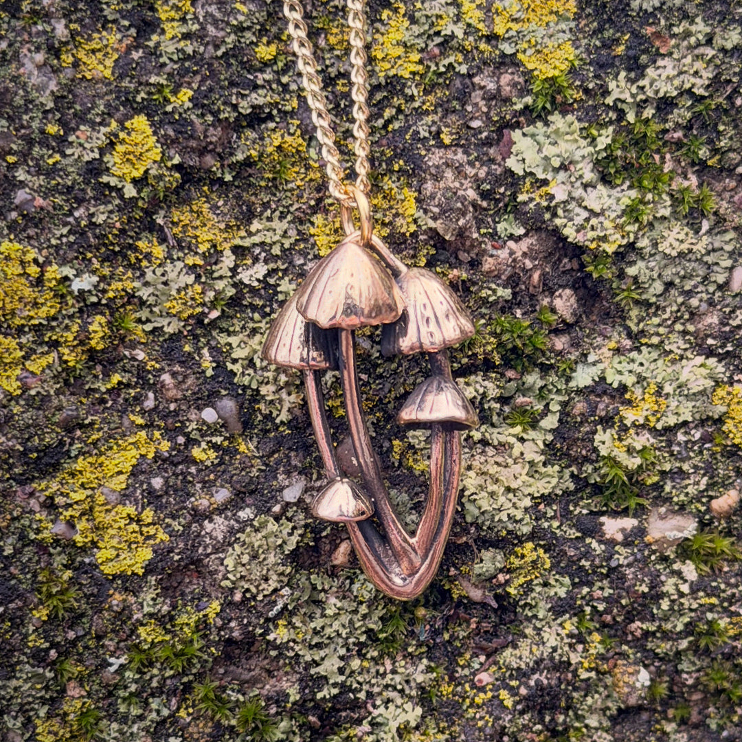 Fairy Inkcap Mushroom Pendant