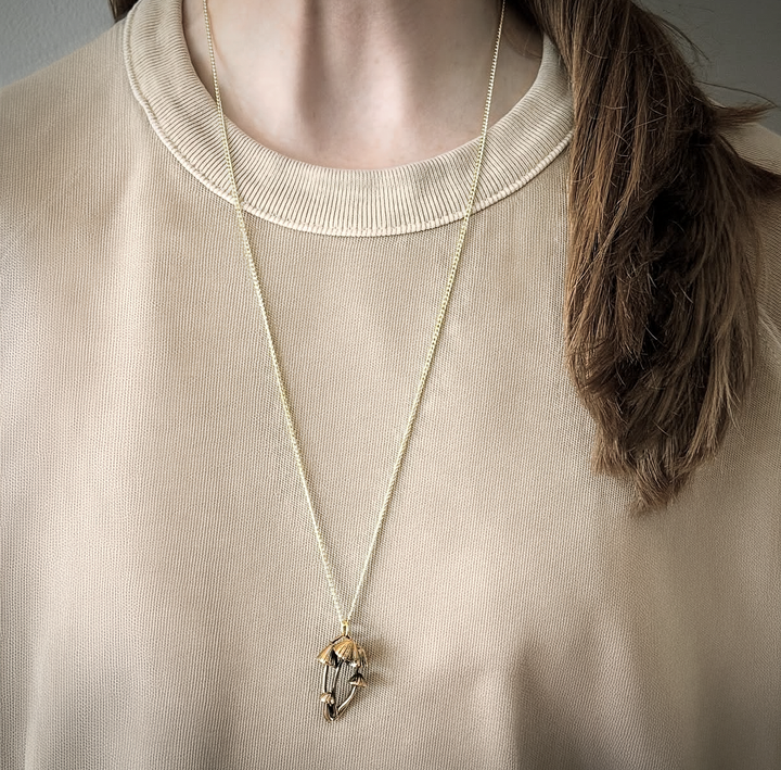 Fairy Inkcap Mushroom Pendant