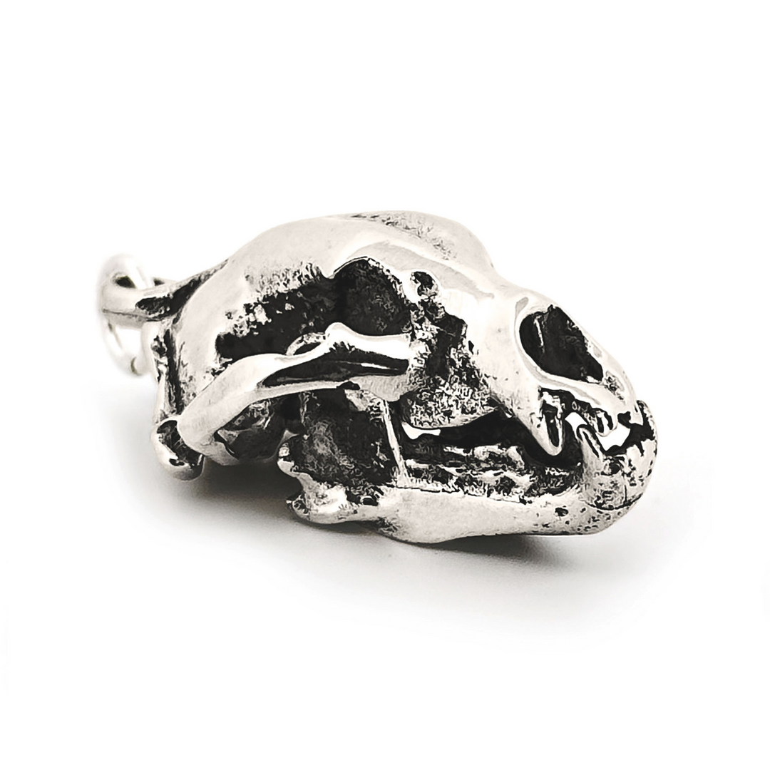 Sterling Silver American Black Bear Skull Pendant by Fire & Bone