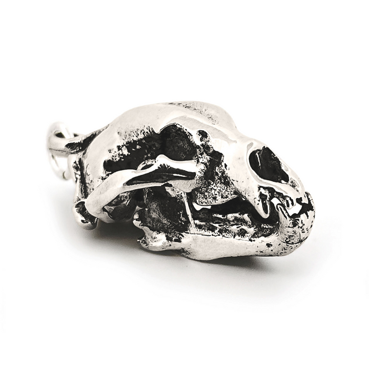 Sterling Silver American Black Bear Skull Pendant by Fire & Bone