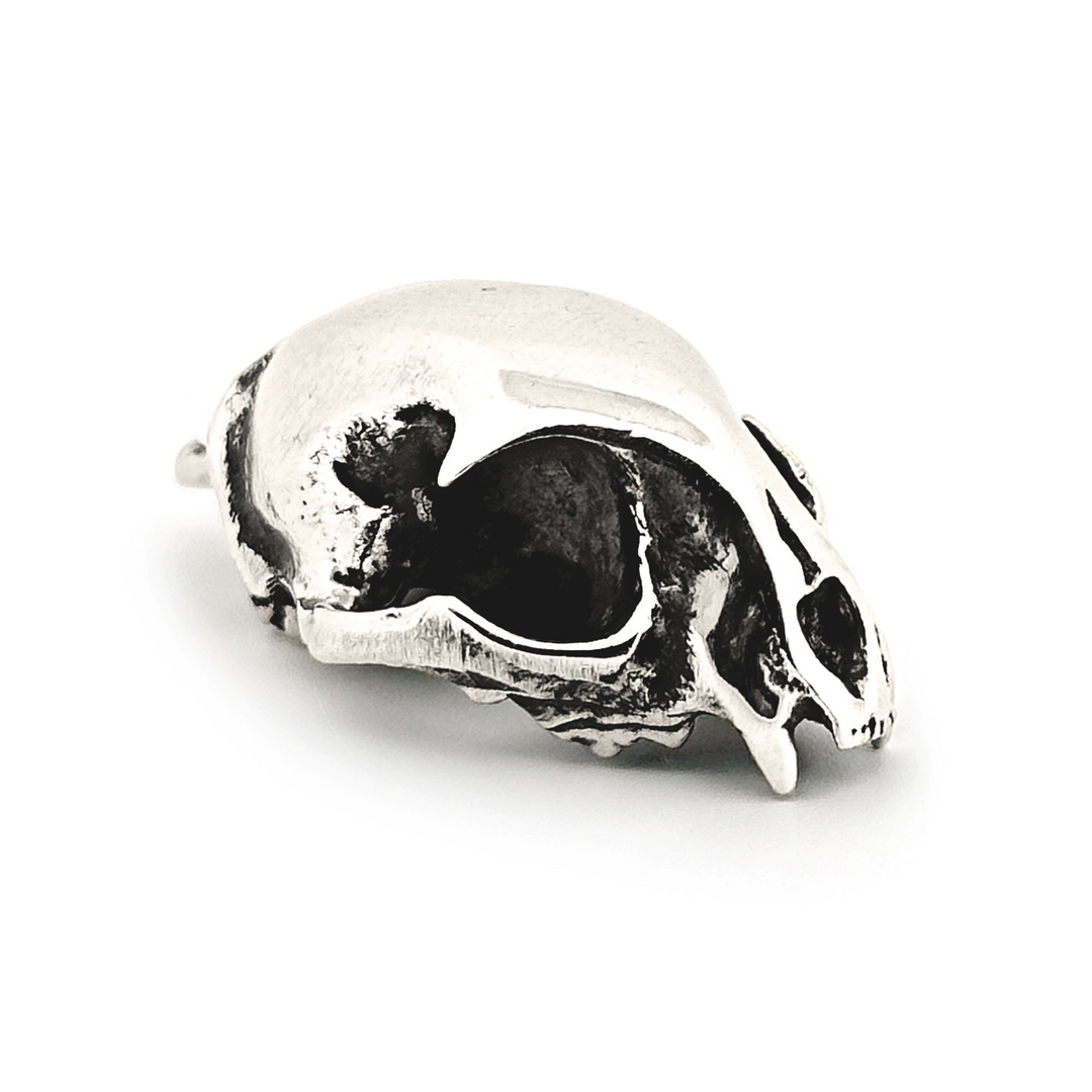 Sterling Silver Bobcat Skull Pendant by Fire & Bone