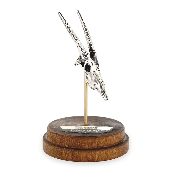 Sterling Silver Gemsbok Skull Pendant by Fire & Bone