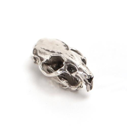 Silver Brown Rat Animal Skull Pendant by Fire & Bone