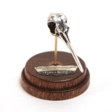 Silver Ruby-Throated Hummingbird Animal Skull Pendant by Fire & Bone