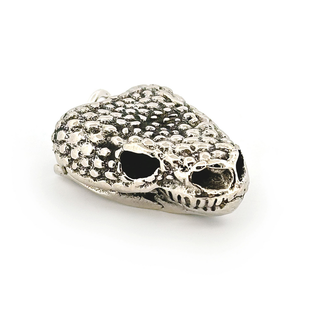 White Bronze Gila Monster Skull Pendant by Fire & Bone