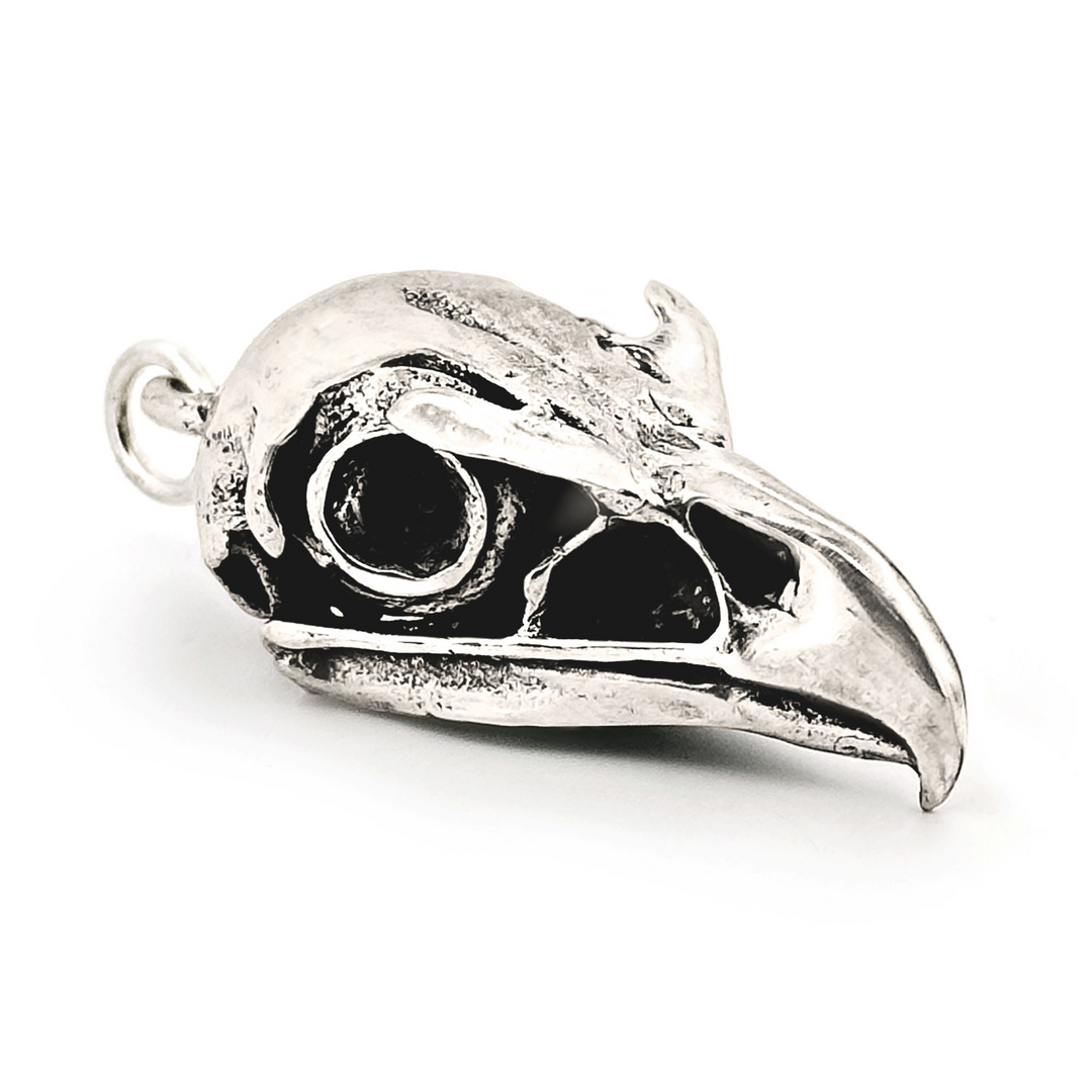 Sterling Silver Golden Eagle Skull Pendant by Fire & Bone