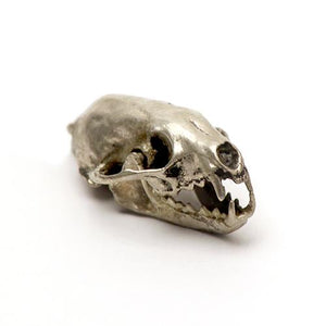 Bronze American Pine Marten Animal Skull Pendant by Fire & Bone