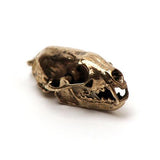 Bronze American Pine Marten Animal Skull Pendant by Fire & Bone
