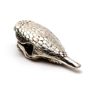 Silver Nine-Banded Armadillo Animal Skull Pendant by Fire & Bone