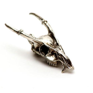 Bronze Muntjac Animal Skull Pendant by Fire & Bone
