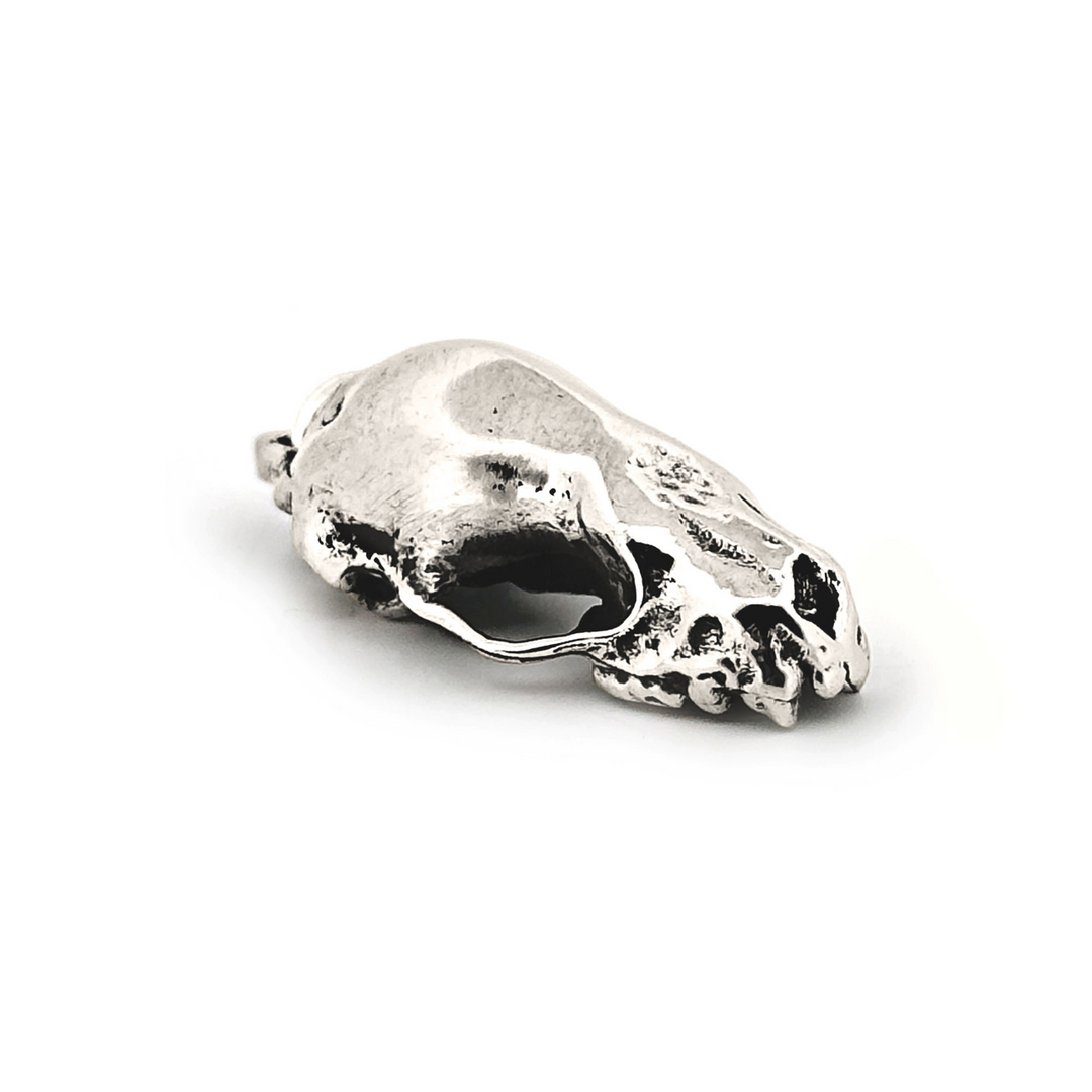 Sterling Silver Jamaican Fruit Bat Skull Pendant by Fire & Bone