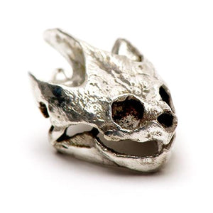 Silver Snapping Turtle Animal Skull Pendant by Fire & Bone