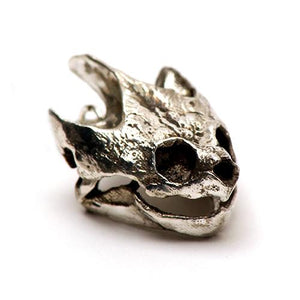 Bronze Snapping Turtle Animal Skull Pendant by Fire & Bone