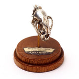 Silver Mountain Lion Animal Skull Pendant by Fire & Bone