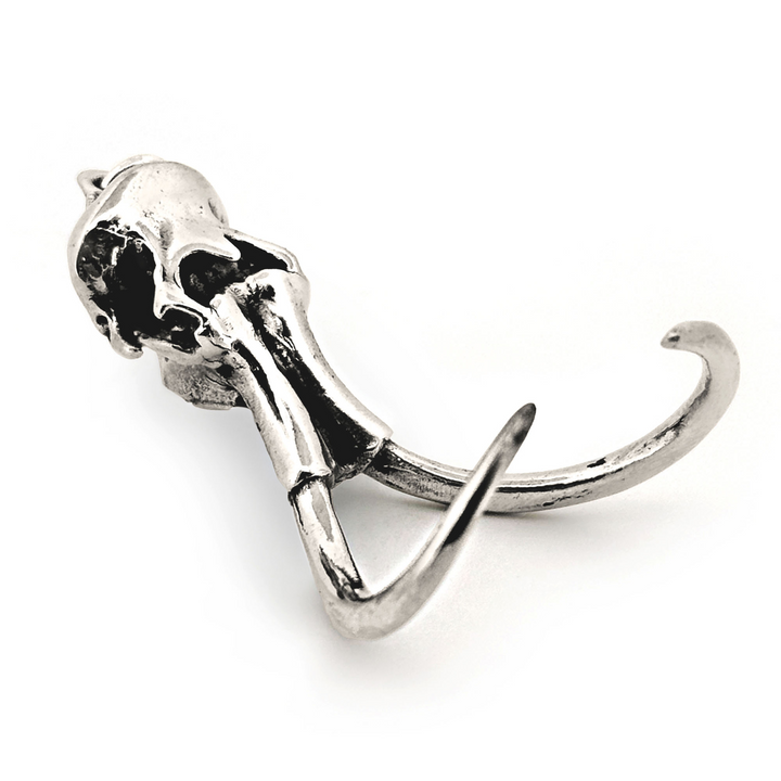 Sterling Silver Woolly Mammoth Skull Pendant by Fire & Bone