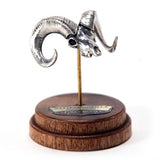 Silver Bighorn Sheep Animal Skull Pendant by Fire & Bone