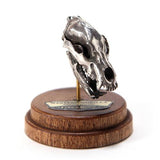 Bronze Cave Bear Animal Skull Pendant by Fire & Bone