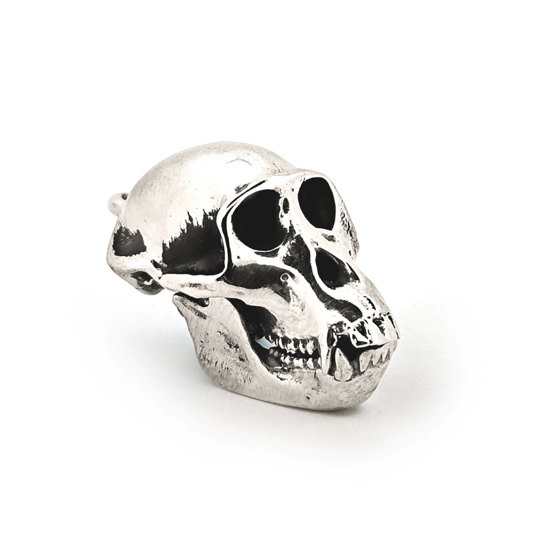 Sterling Silver Western Gorilla Skull Pendant by Fire & Bone