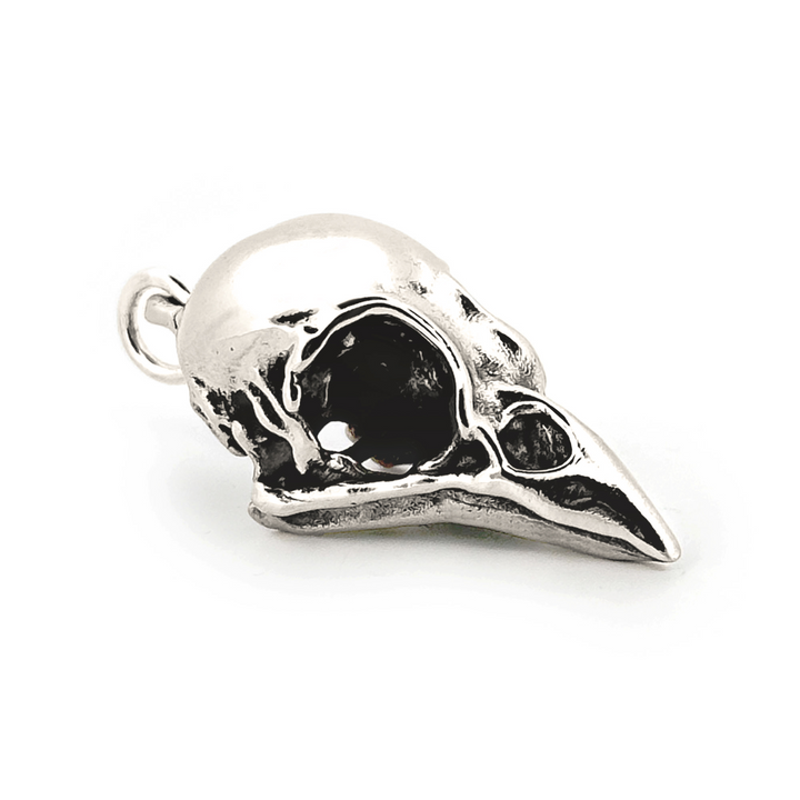 Sterling Silver House Sparrow Skull Pendant by Fire & Bone