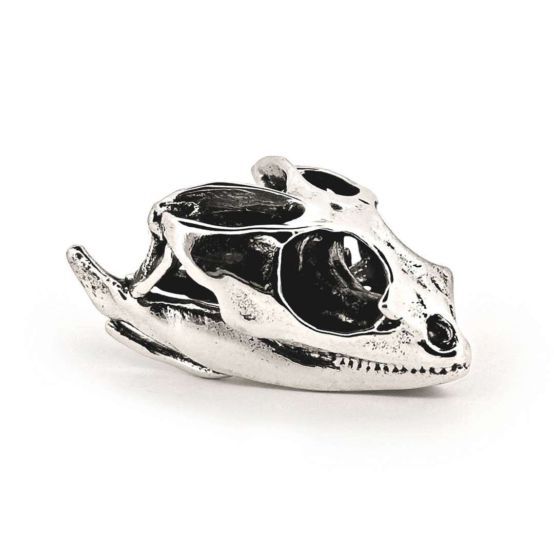 Sterling Silver Bearded Dragon Skull Pendant by Fire & Bone