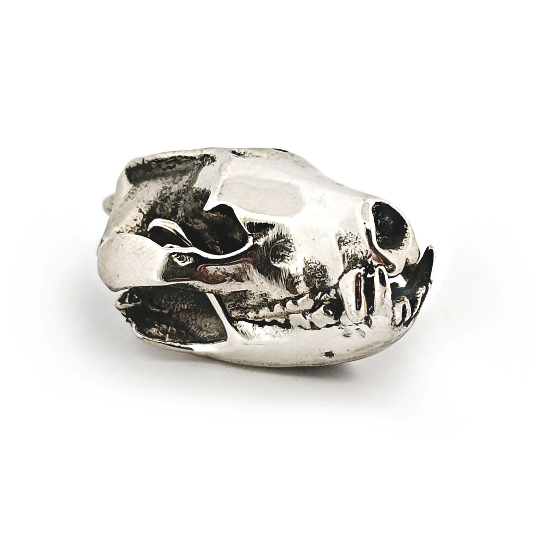 White Bronze Tasmanian Devil Skull Pendant by Fire & Bone